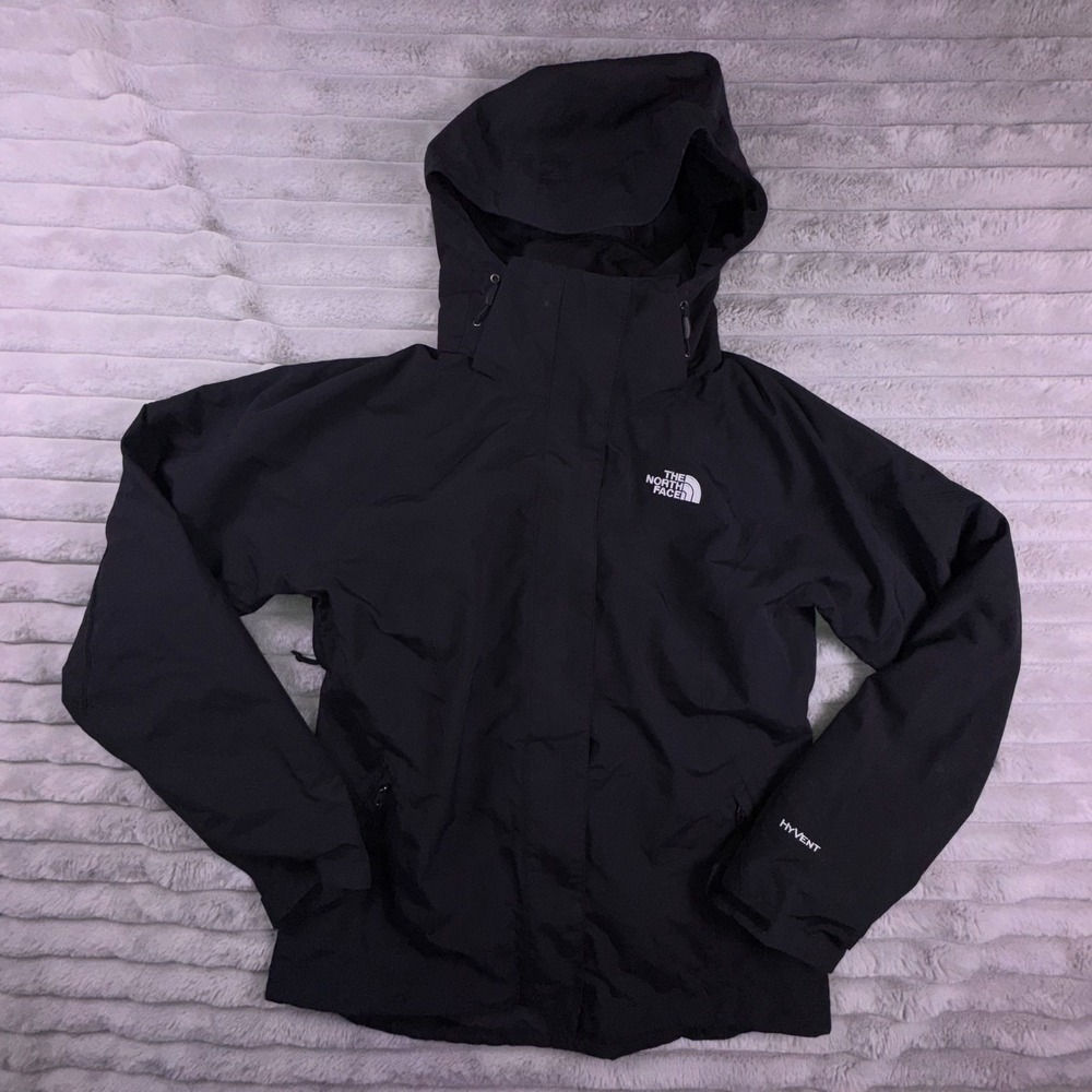 The North Face Jacket Womens Small Hyvent Black 3 In 1 Triclimate Fuzzy Coat - Picture 2 of 16
